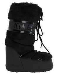 Moon Boot - Logo Printed Lace-up Snow Boots - Lyst