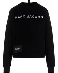 Marc Jacobs Logo Printed Crewneck Sweatshirt - Black