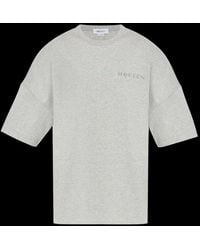 McQueen - Logo Printed Oversized T-Shirt - Lyst