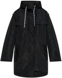 MICHAEL Michael Kors - Drawstring Hooded Parka - Lyst
