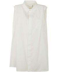 Sacai - Sleeveless Poplin Shirt Dress - Lyst