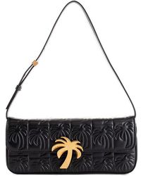 Palm Angels - Palm Tree Plaque Foldover Top Shoulder Bag - Lyst