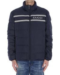 Gucci - Mix Brand Stripe-Print Lightweight Shell-Down Jacket - Lyst