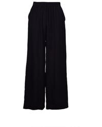 P.A.R.O.S.H. - Wide Leg Satin Trousers - Lyst