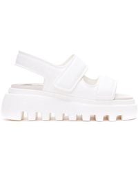 Vic Matié - Touch-strap Logo Embossed Sandals - Lyst