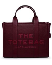 Marc Jacobs - The Leather Logo Embossed Tote Bag - Lyst