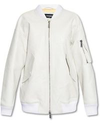 DSquared² - Leather Bomber Jacket - Lyst