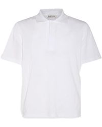 Lanvin - Short-sleeved Straight Hem Polo Shirt - Lyst
