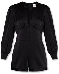 Saint Laurent - V-Neck Jumpsuit - Lyst