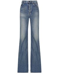Saint Laurent - 70's High Waist Flared Jeans - Lyst