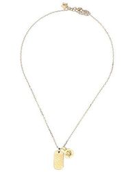 Versace - Medusa Dog-tag Pendant Clasp Fastened Necklace - Lyst
