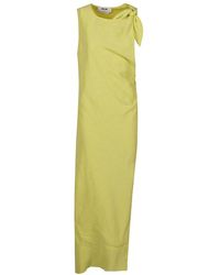 MSGM - Side Slit Sleeveless Long Dress - Lyst