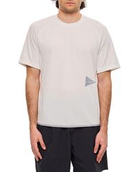 and wander - Logo Printed Crewneck T-Shirt - Lyst