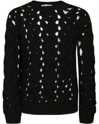 Valentino - Cut-out Detail Knit Jumper - Lyst