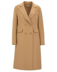 P.A.R.O.S.H. - Double-breasted Mid-length Coat - Lyst