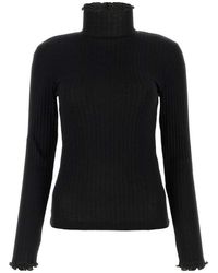A.P.C. - High-neck Knitted Jumper - Lyst