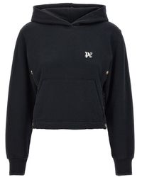 Palm Angels - Pa Button Detailed Hoodie - Lyst