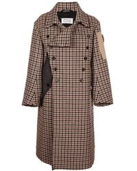 Maison Margiela - Double Breasted Checked Coat - Lyst