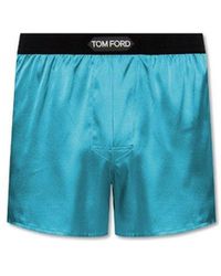 Tom Ford - Silk Boxers With Logo - Lyst