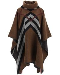 Burberry - 'wootton' Cashmere Poncho - Lyst