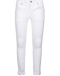 Dondup - Button Detailed Straight Leg Jeans - Lyst