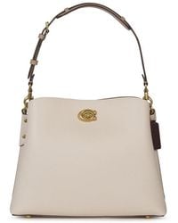 COACH - Willow Chalk Multi Leather Colourblock Shoulder Bag - Lyst