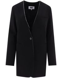MM6 by Maison Martin Margiela - Single-breasted Tailored Blazer - Lyst