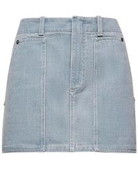 Fendi Mini Skirt in Black | Lyst