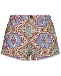 Etro - Allover Printed Shorts - Lyst