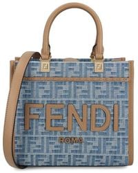 Fendi - Sunshine Ff Jacquard Small Top Handle Bag - Lyst