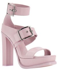 Alexander McQueen - Leather Ankle Strap Sandals - Lyst