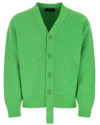 we11done - V-neck Knitted Cardigan - Lyst