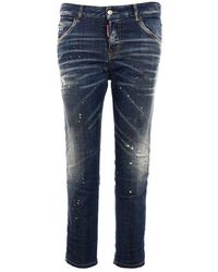 DSquared² - Paint Splatter Effect Distressed Jeans - Lyst