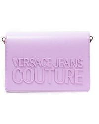 Versace - Logo-embossed Chain-linked Shoulder Bag - Lyst