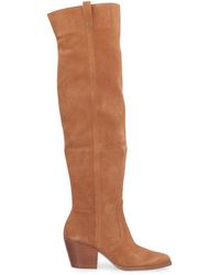 Michael Kors - Harlow Suede Knee High Boots - Lyst