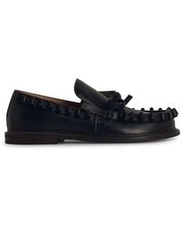 JW Anderson - Ruffled-Trim Lace-Up Loafers - Lyst