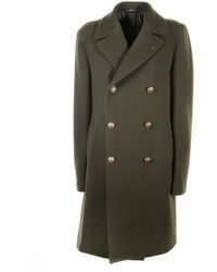 Tagliatore - Green Double-breasted Coat - Lyst