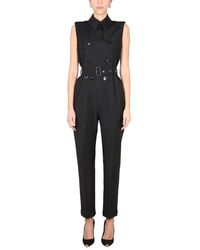 Burberry - Double Breasted Belted Waist Overalls - Lyst