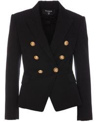 Balmain - Double-Breasted Wool Blazer - Lyst