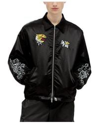 A Bathing Ape - Souvenir Embroidered Design Satin Jacket - Lyst