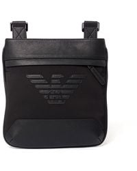 Emporio Armani - Logo-patch Zipped Messenger Bag - Lyst