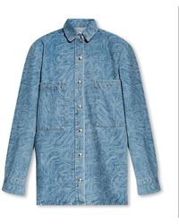 IRO - Texture-patterned Fitting Denim Shirt - Lyst