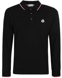 Moncler - Long-sleeved Polo Shirt - Lyst