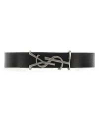 Saint Laurent Sleutelhanger Met Logoplakkaat in het Zwart voor heren Heren Sieraden voor voor Ringen voor 