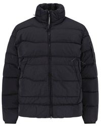 C.P. Company - Lens Detailed Zip-up Padded Jacket - Lyst