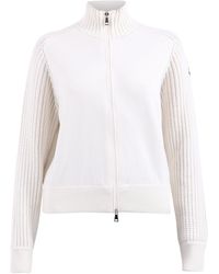 Moncler Zipped Cardigan - White