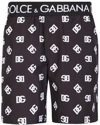 Mens Clothing Beachwear Swim trunks and swim shorts Dolce & Gabbana Synthetic Printed Bikini Briefs in Black for Men 