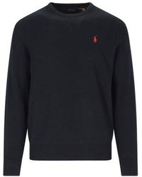 Polo Ralph Lauren - Pony Embroidered Crewneck Knitted Jumper - Lyst