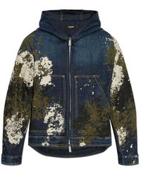 DSquared² - Spray-Paint Denim Hooded Jacket - Lyst