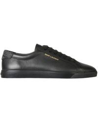 saint laurent perforated leather sneakers